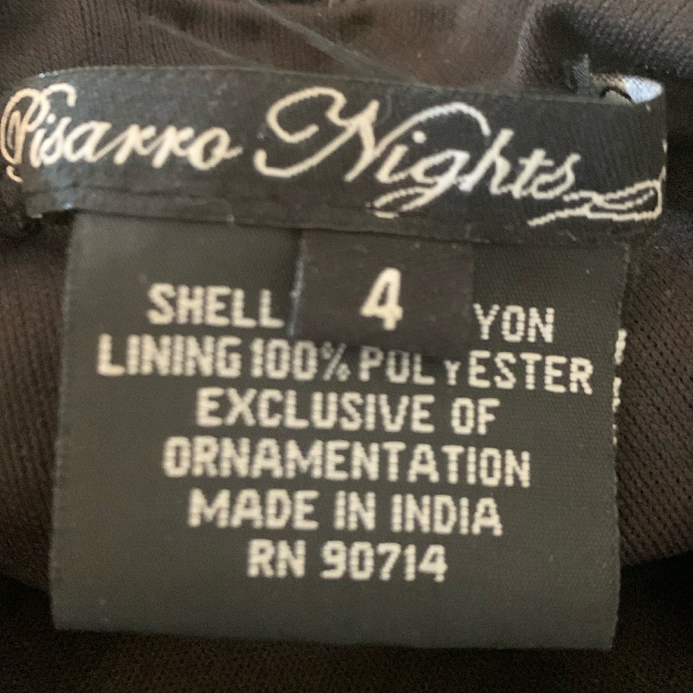Ladies black size 4 evening dress made by Pisarro Nights.